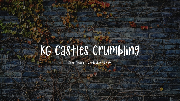 KG Castles Crumbling Font