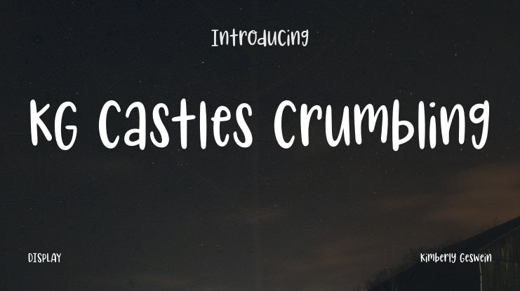 KG Castles Crumbling Font