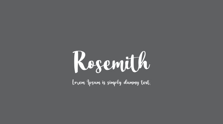 Rosemith Font