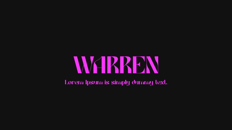 WARREN Font