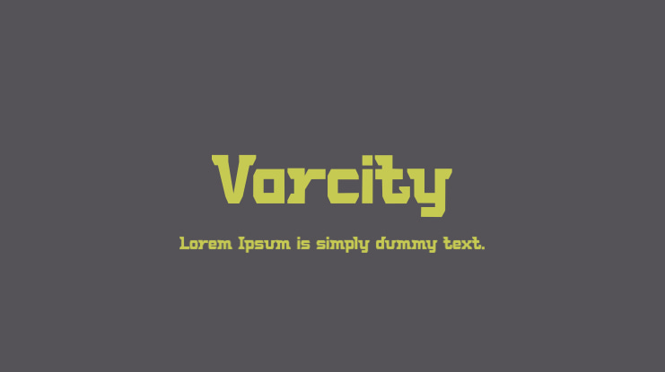 Varcity Font