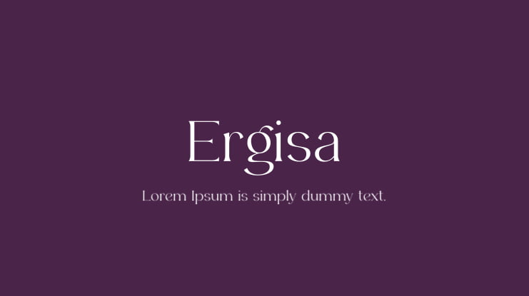 Ergisa Font