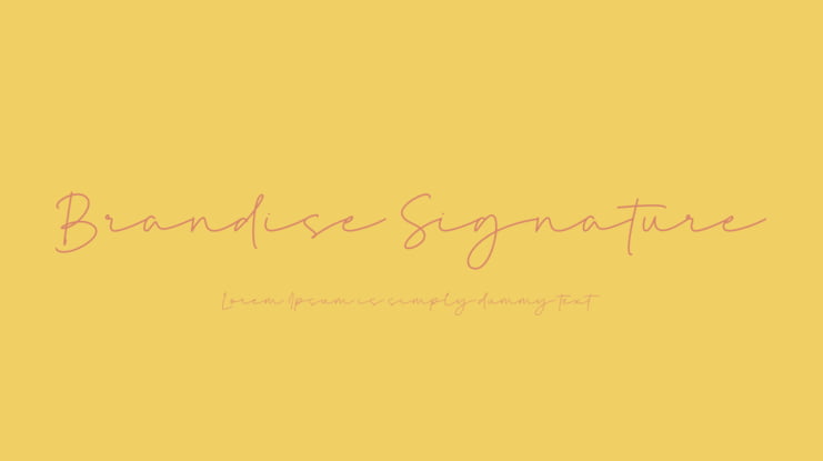 Brandise Signature Font
