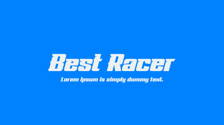Best Racer Font