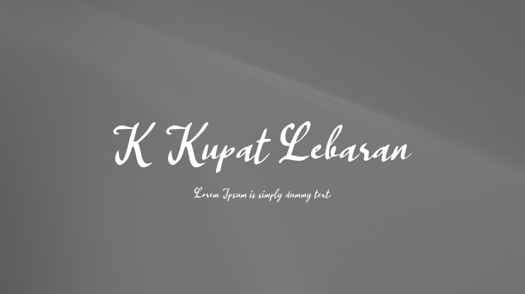 K Kupat Lebaran Font