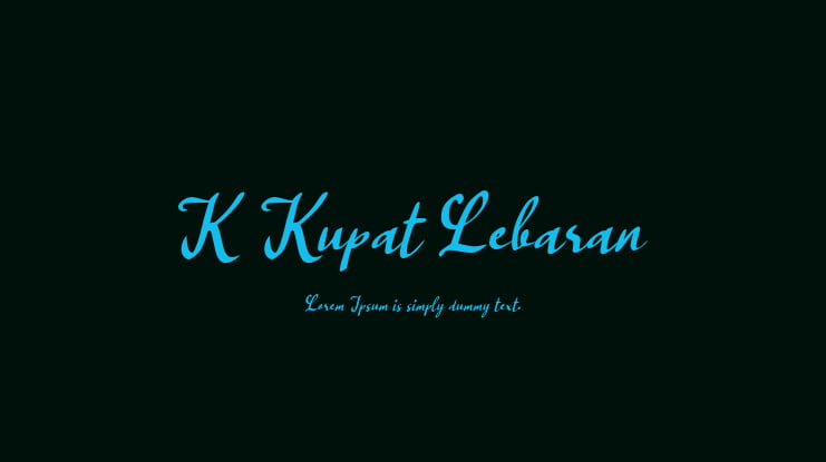 K Kupat Lebaran Font