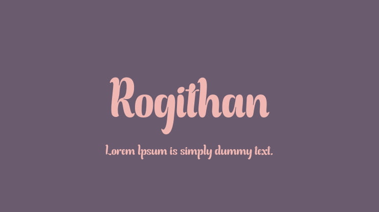 Rogithan Font