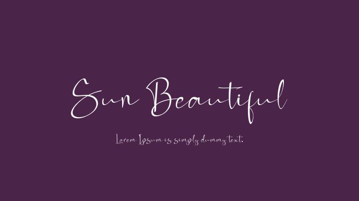 Sun Beautiful Font