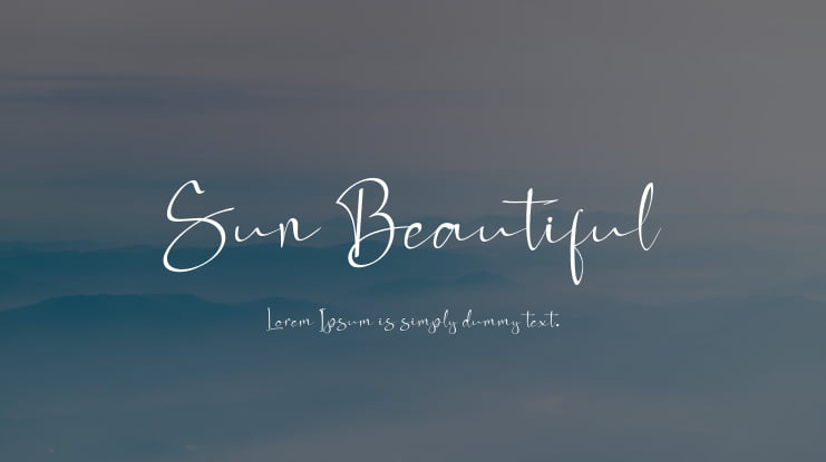Sun Beautiful Font