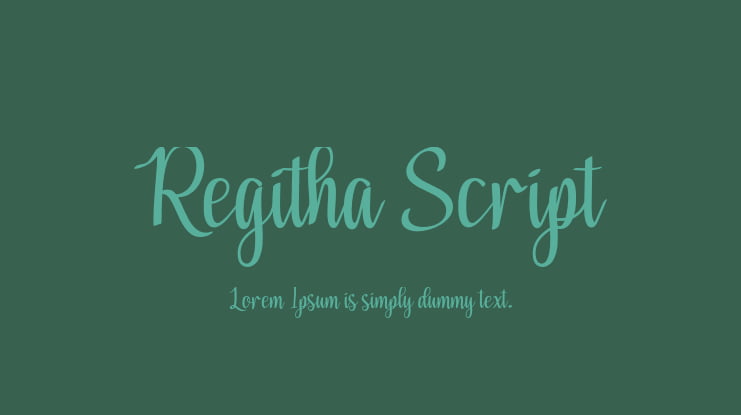 Regitha Script Font
