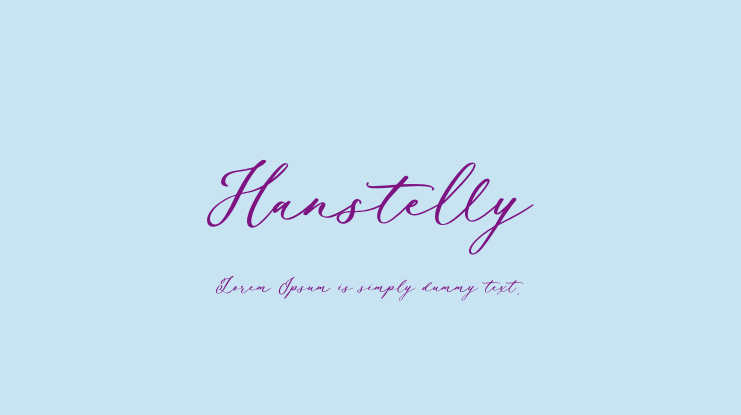 Hanstelly Font