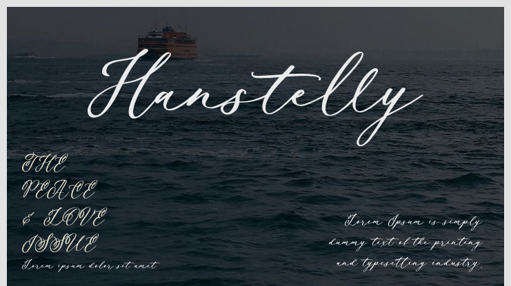 Hanstelly Font