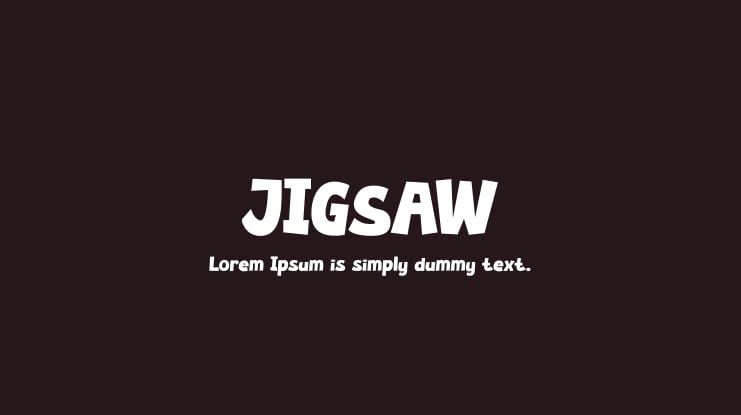 JIGSAW Font