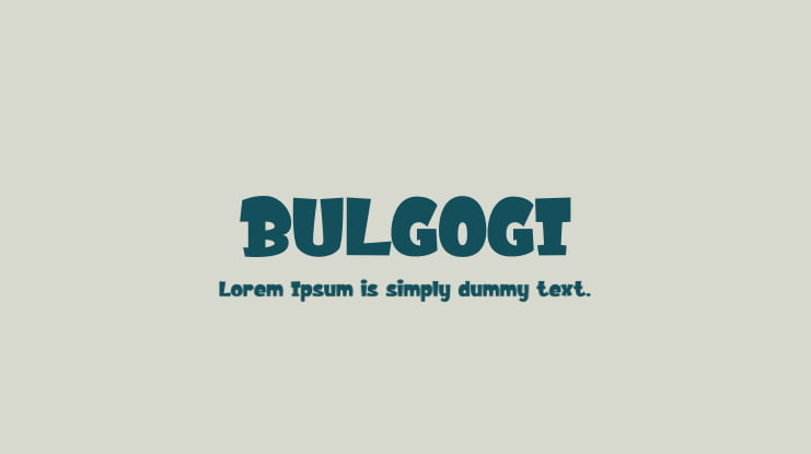 BULGOGI Font