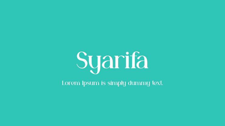 Syarifa Font