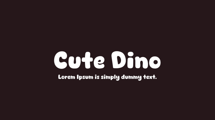 Cute Dino Font