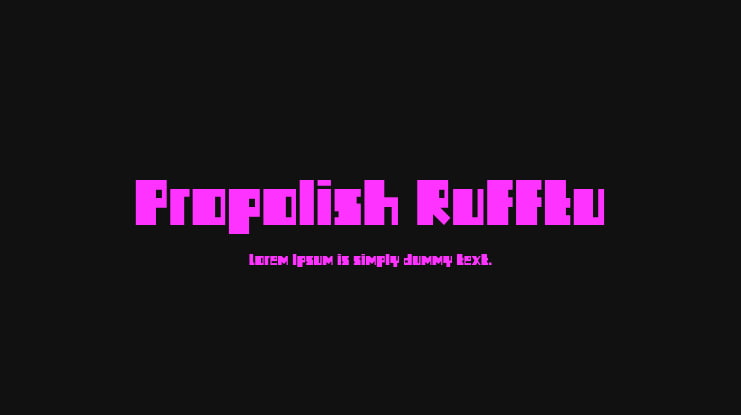 Propolish Rufftu Font
