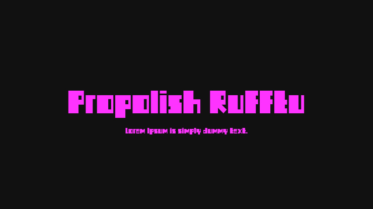 Propolish Rufftu Font