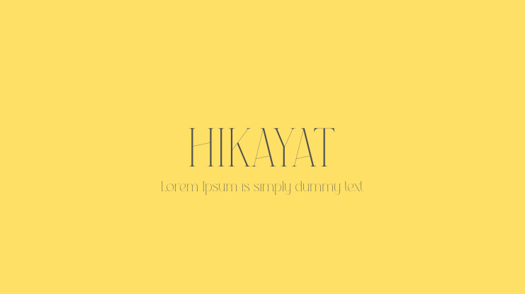HIKAYAT Font