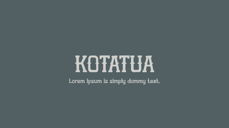KOTATUA Font