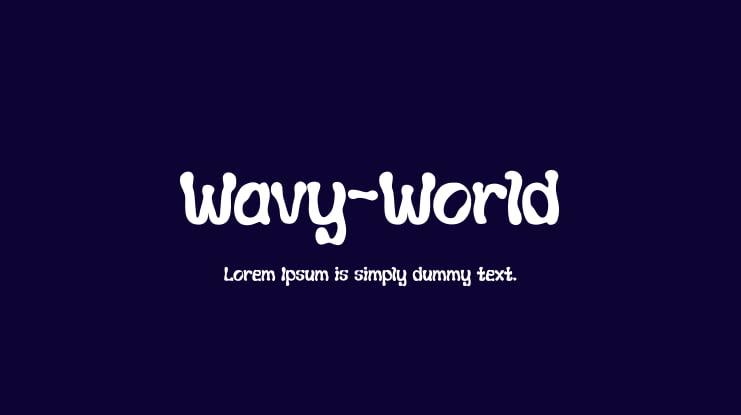Wavy-World Font