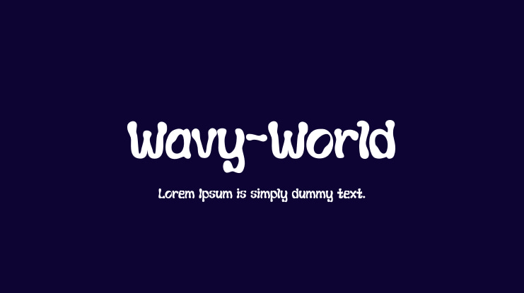 Wavy-World Font