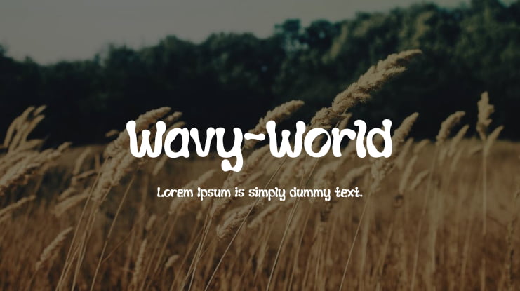 Wavy-World Font