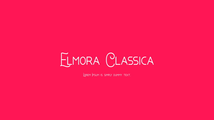 Elmora Classica Font