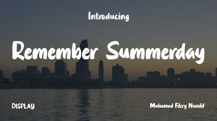 Remember Summerday Font