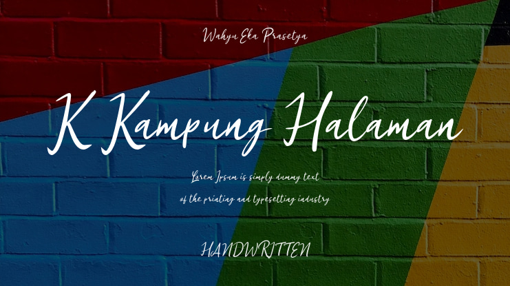 K Kampung Halaman Font