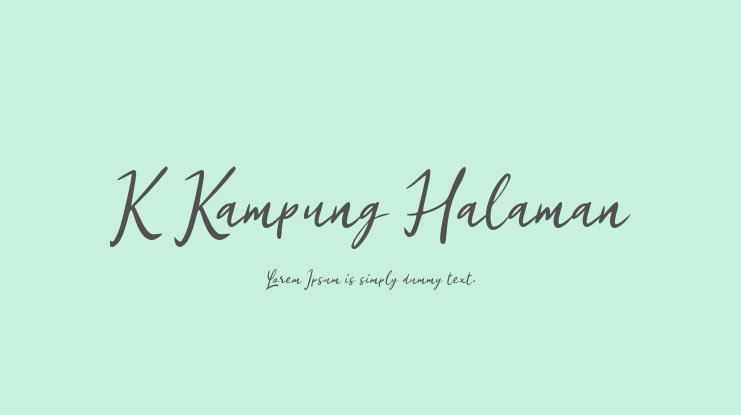 K Kampung Halaman Font