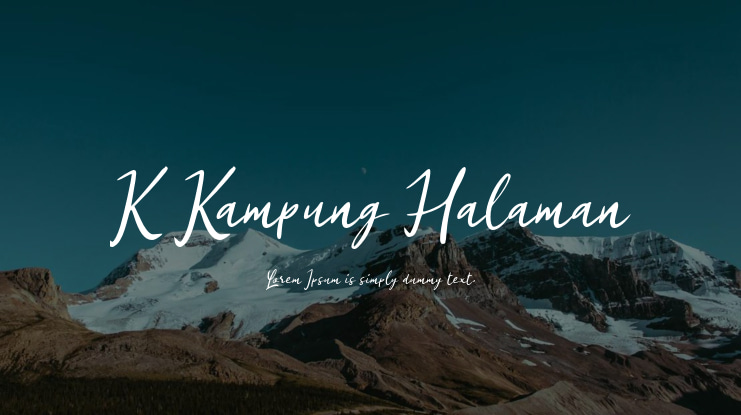 K Kampung Halaman Font