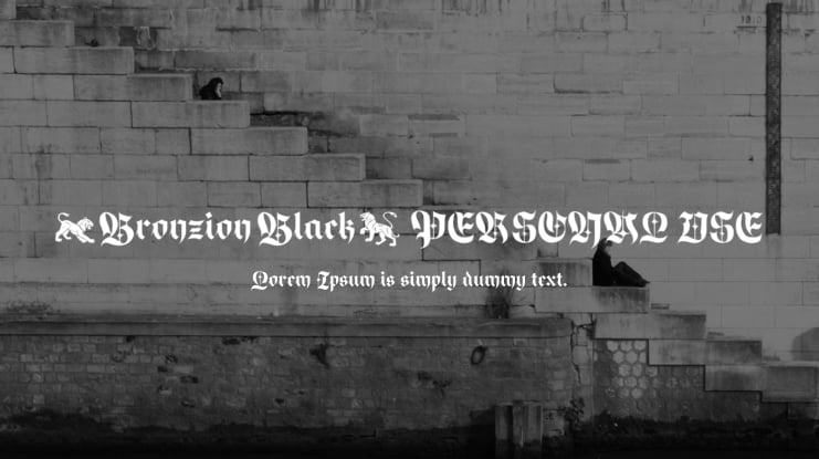 Bronzion Black PERSONAL USE Font