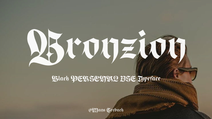Bronzion Black PERSONAL USE Font