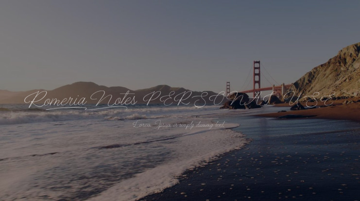 Romeria Notes PERSONAL USE Font