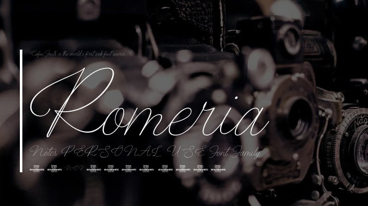 Romeria Notes PERSONAL USE Font