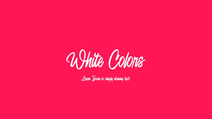 White Colors Font