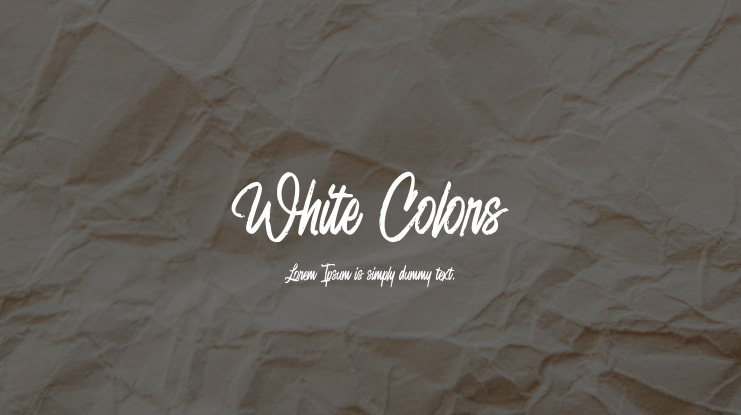 White Colors Font