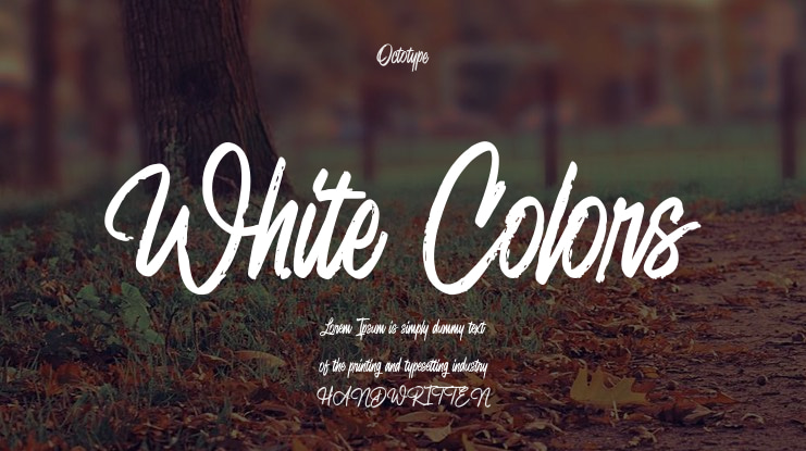 White Colors Font