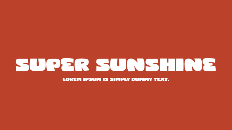 Super Sunshine Font