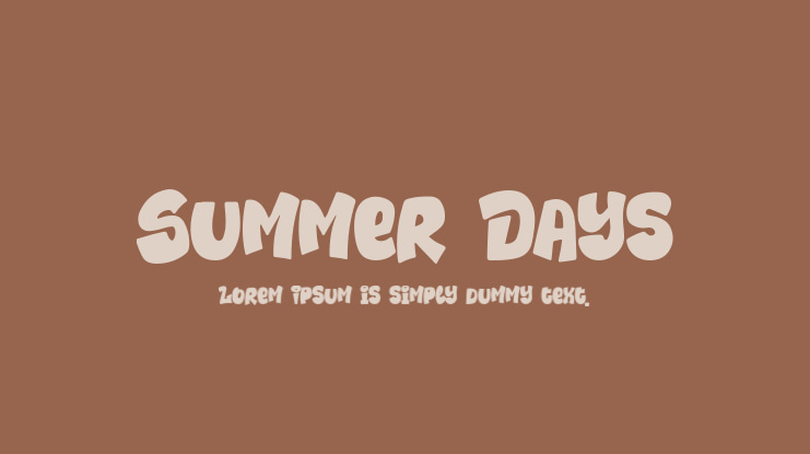 Summer Days Font