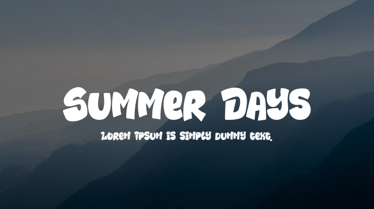 Summer Days Font