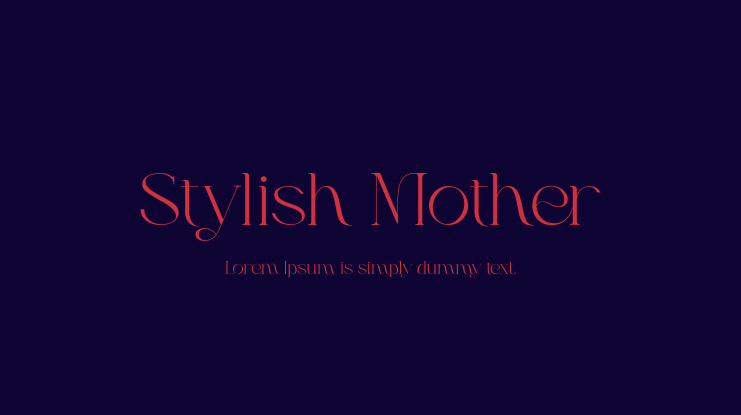 Stylish Mother Font