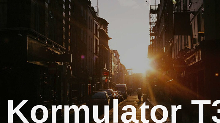 Kormulator T3 Font