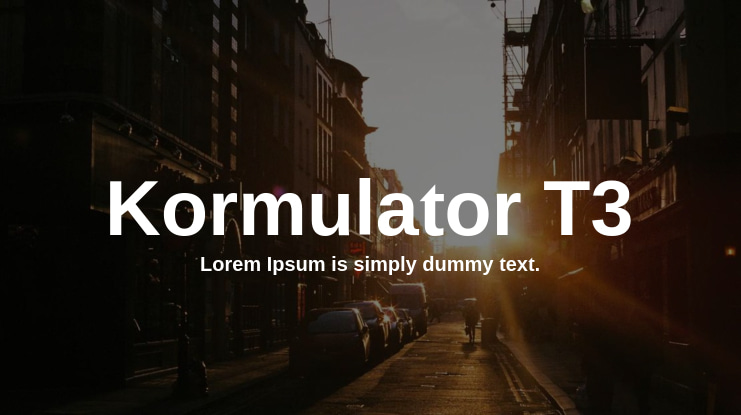 Kormulator T3 Font
