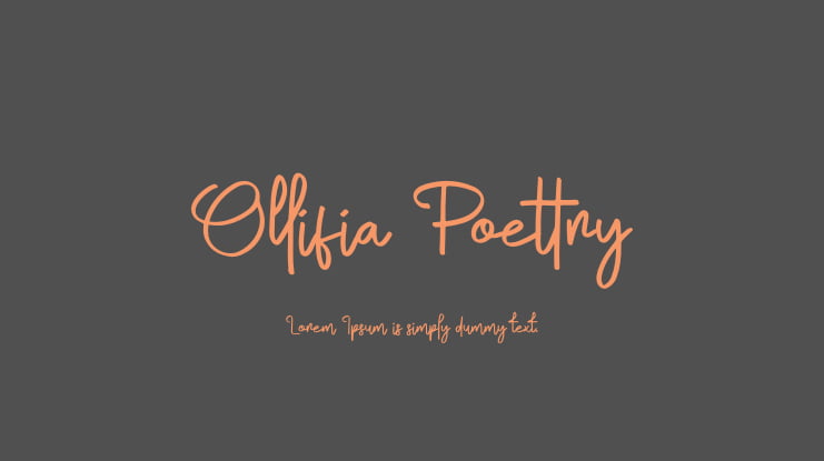 Ollifia Poettry Font Family