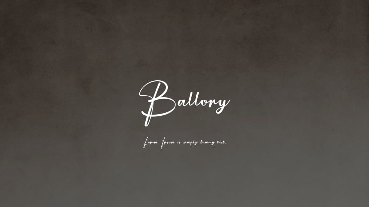 Ballory Font