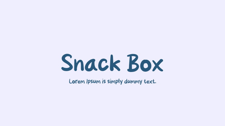 Snack Box Font