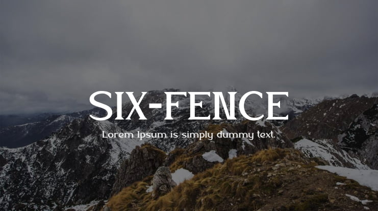 SIX-FENCE Font