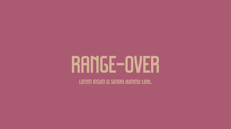 RANGE-OVER Font